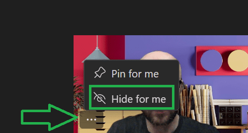 Ms Teams hide self view